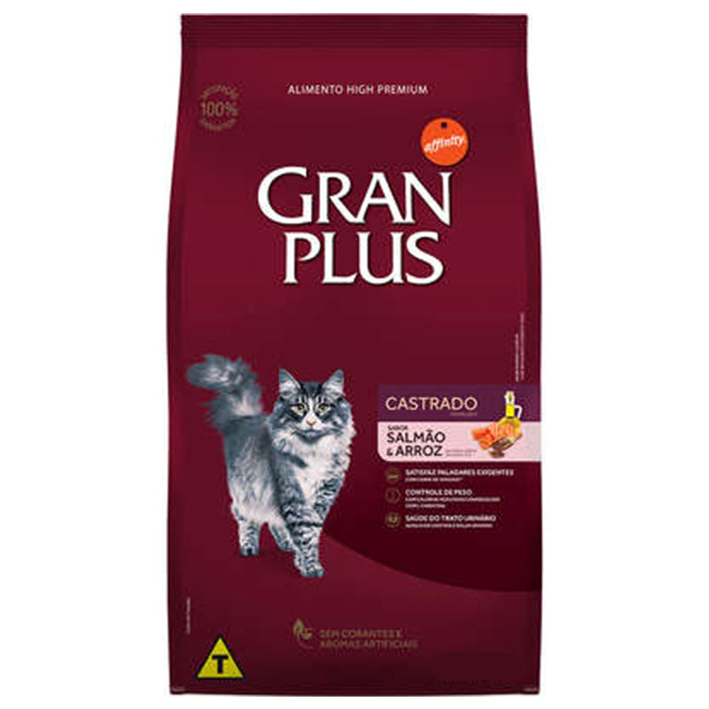 Ração GranPlus Gatos Castrados Salmão 10,1kg