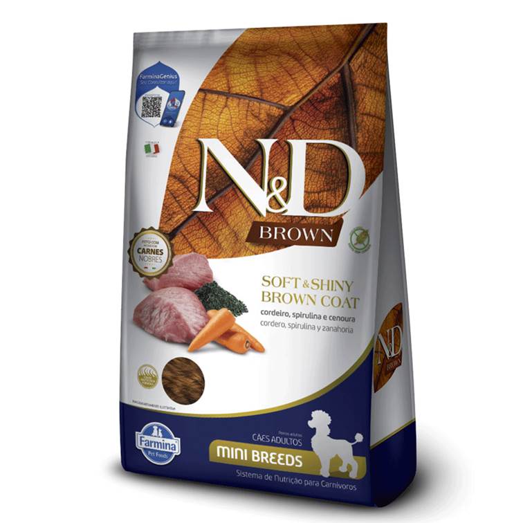 Ração N&D Brown Cães Adultos Mini Cordeiro 2kg