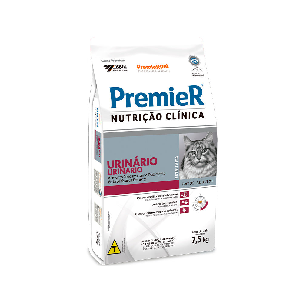 Ração Premier Nutrição Clínica Urinário Gato Adulto 7,5kg