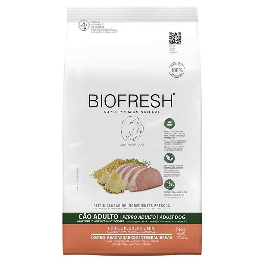 Ração Biofresh Cães Adultos Mini e Pequeno Lombo e Abacaxi 1kg