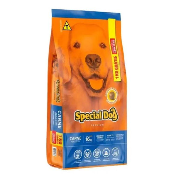 Ração Special Dog Premium Carne Adultos Pague 15kg e Leve 16kg
