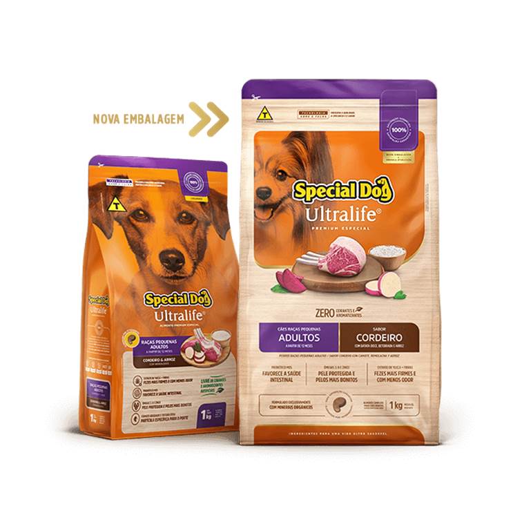 Ração Special Dog Ultralife Cães Raças Pequenas Adulto Cordeiro 3kg