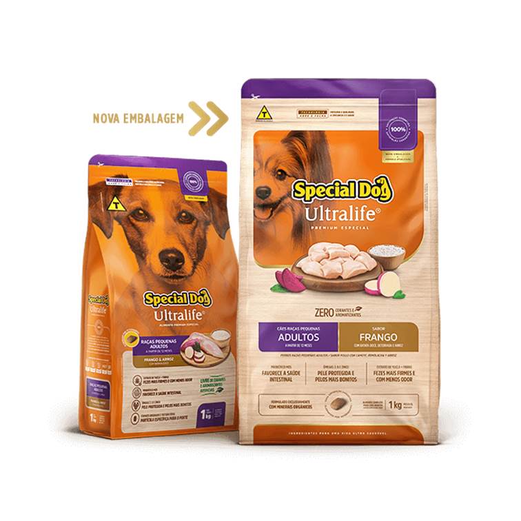 Ração Special Dog Ultralife Cães Raças Pequenas Adulto Frango 3kg