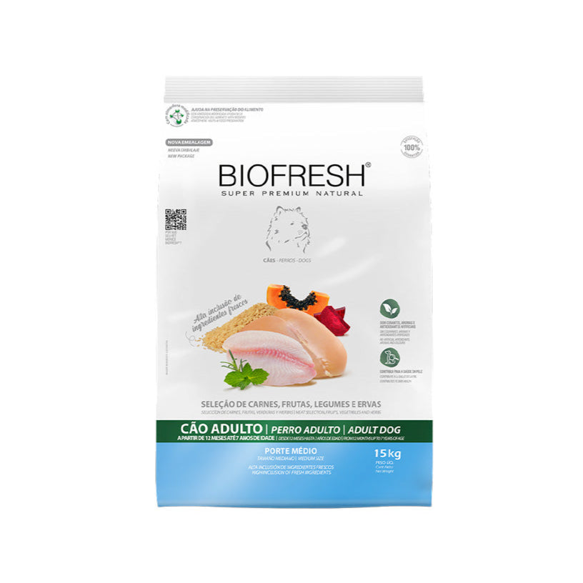 Ração Biofresh Cães Adultos Raças Médias 15kg