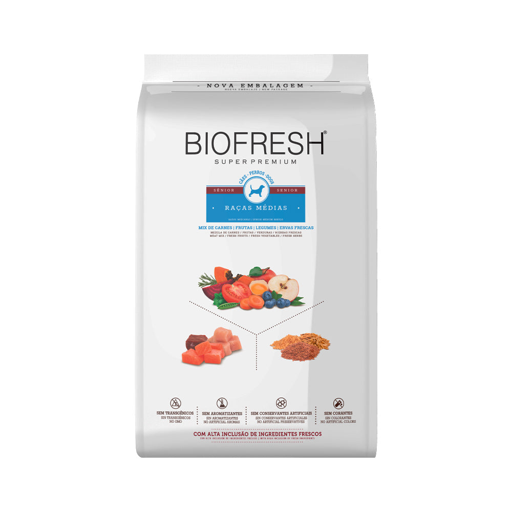 Ração Biofresh Cães Sênior Raças Médias 10,1kg