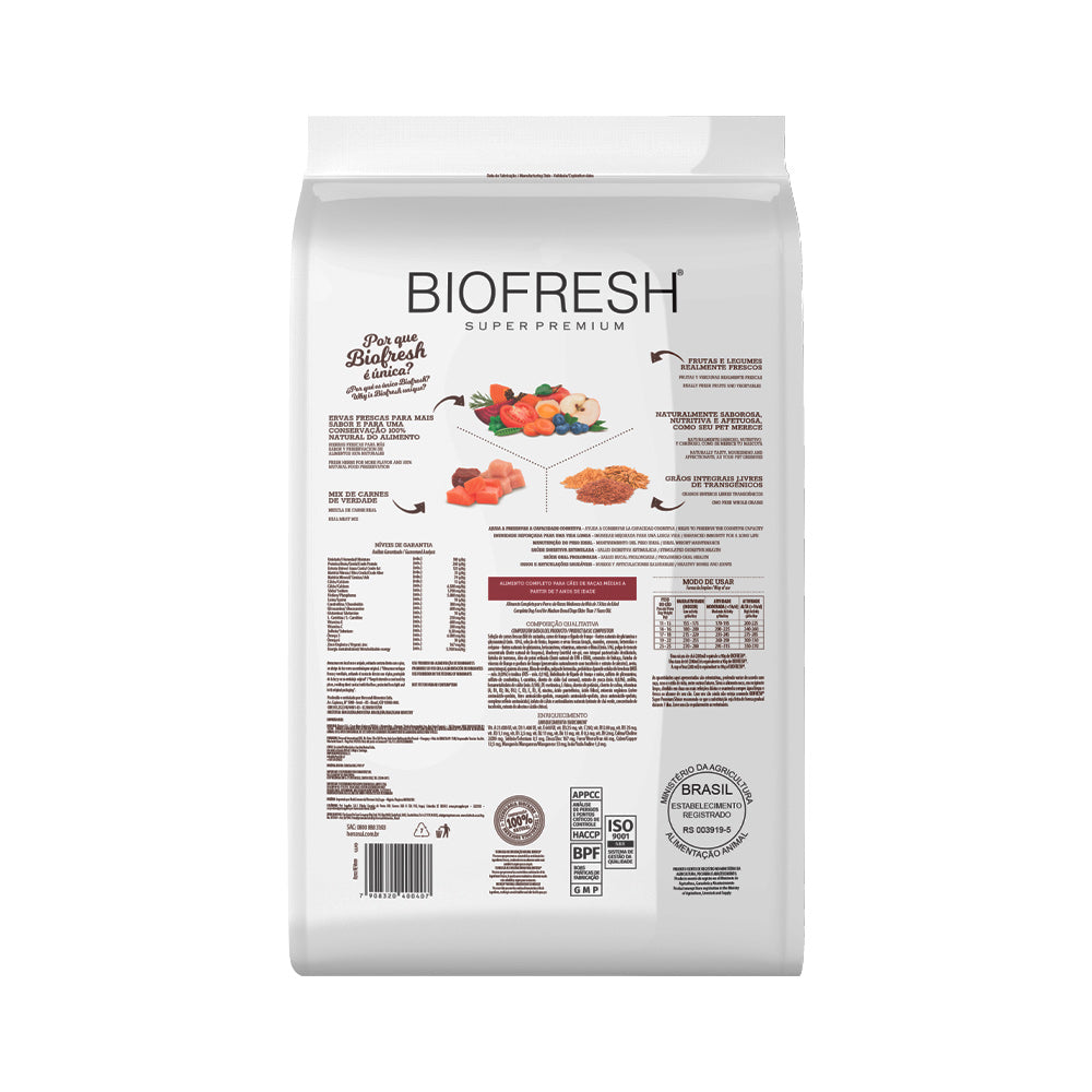 Ração Biofresh Cães Sênior Raças Médias 10,1kg
