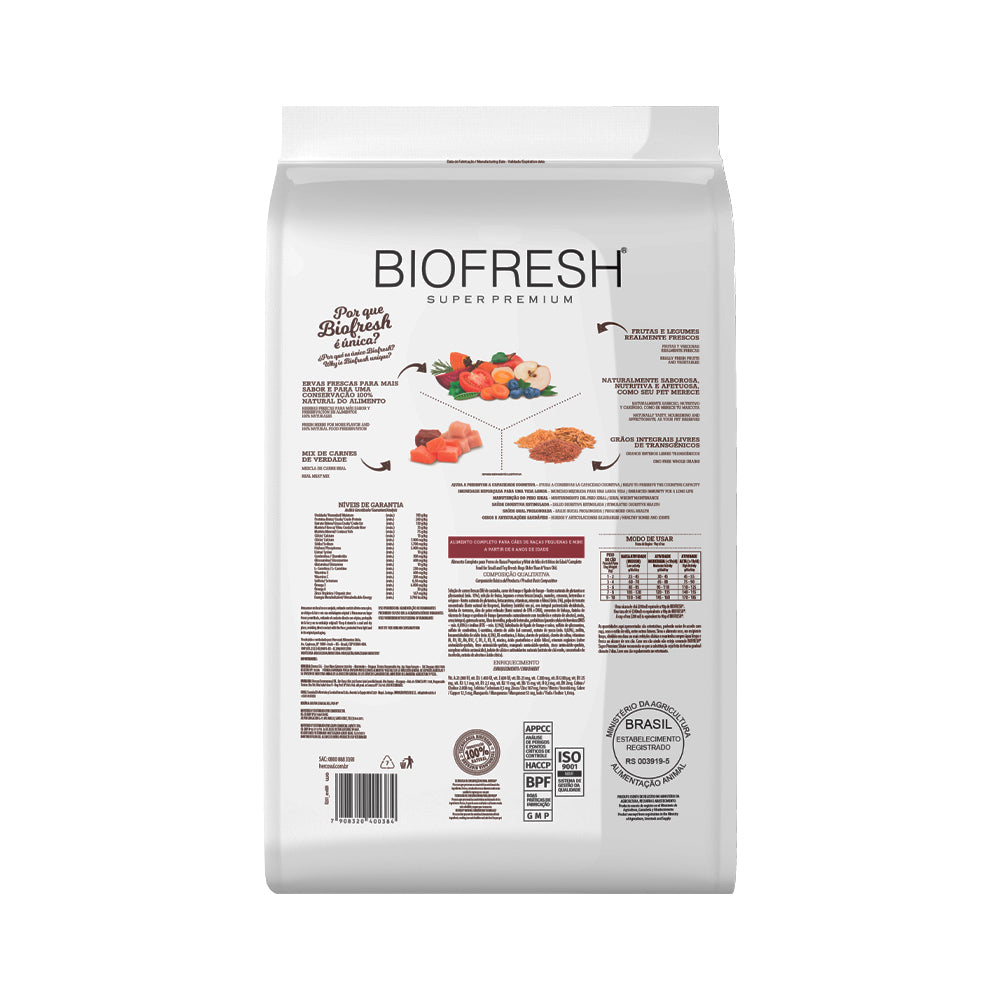 Ração Biofresh Cães Sênior Raças Pequenas e Mini 1kg