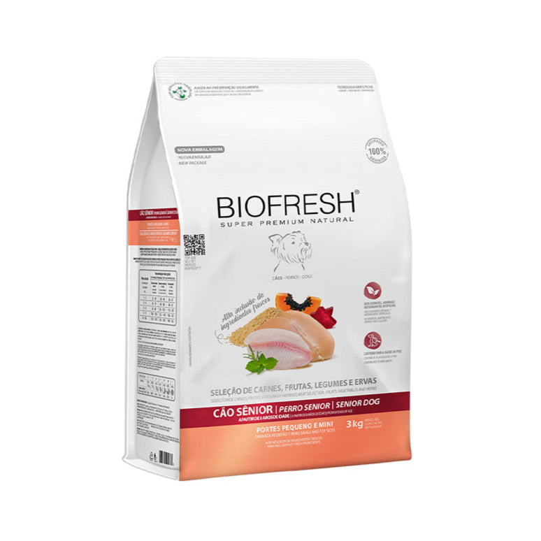Ração Biofresh Cães Sênior Raças Pequenas e Mini 3kg