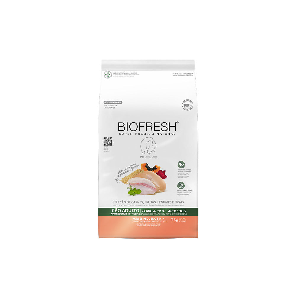 Ração Biofresh Carne Cães Adultos Raças Pequenas e Mini 1kg