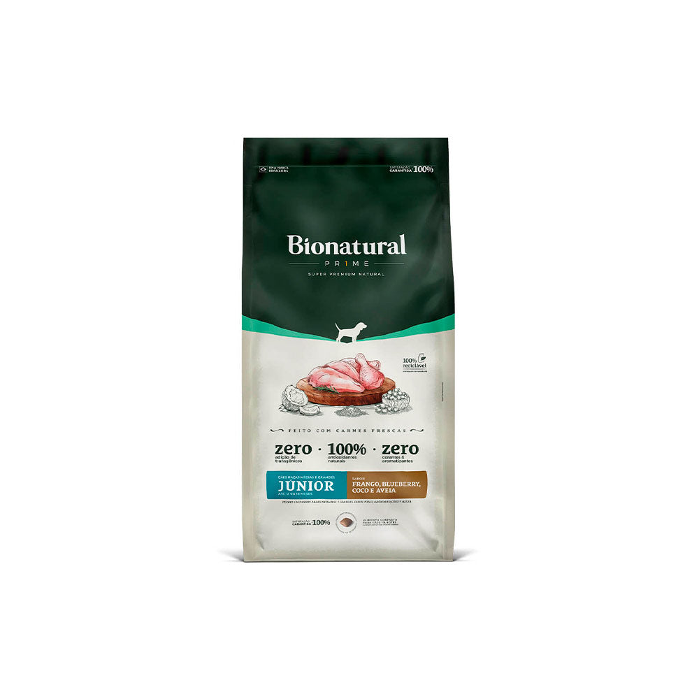 Ração Bionatural Prime Cães Filhotes Raças Médias e Grandes Frango 15kg
