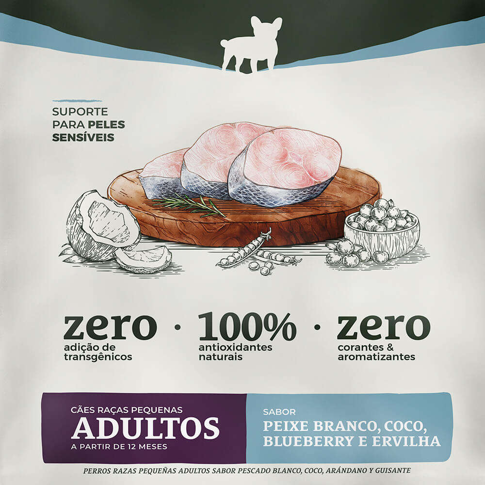 Ração Bionatural Sensitive Cães Adultos Raças Pequenas Peixe Branco 10,1kg