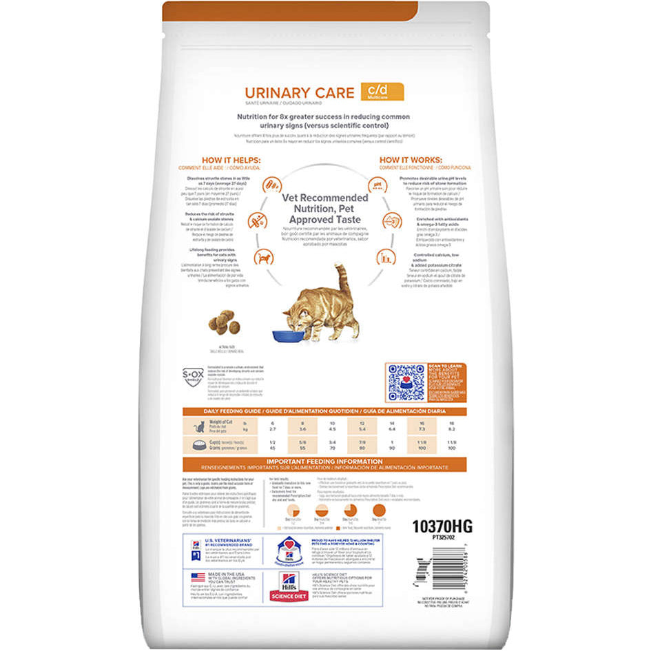 Ração Hills Prescription Diet C/D Multicare Cuidado Urinário para Gatos Adultos 3,85kg