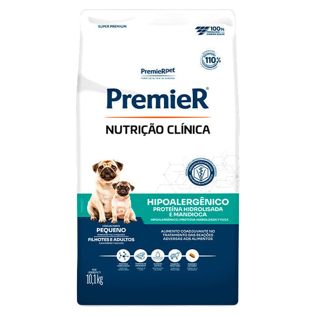 Ração Premier Nutrição Clínica Hipoalergênico Proteína Hidrolisada Cães Pequeno Porte 10,1kg