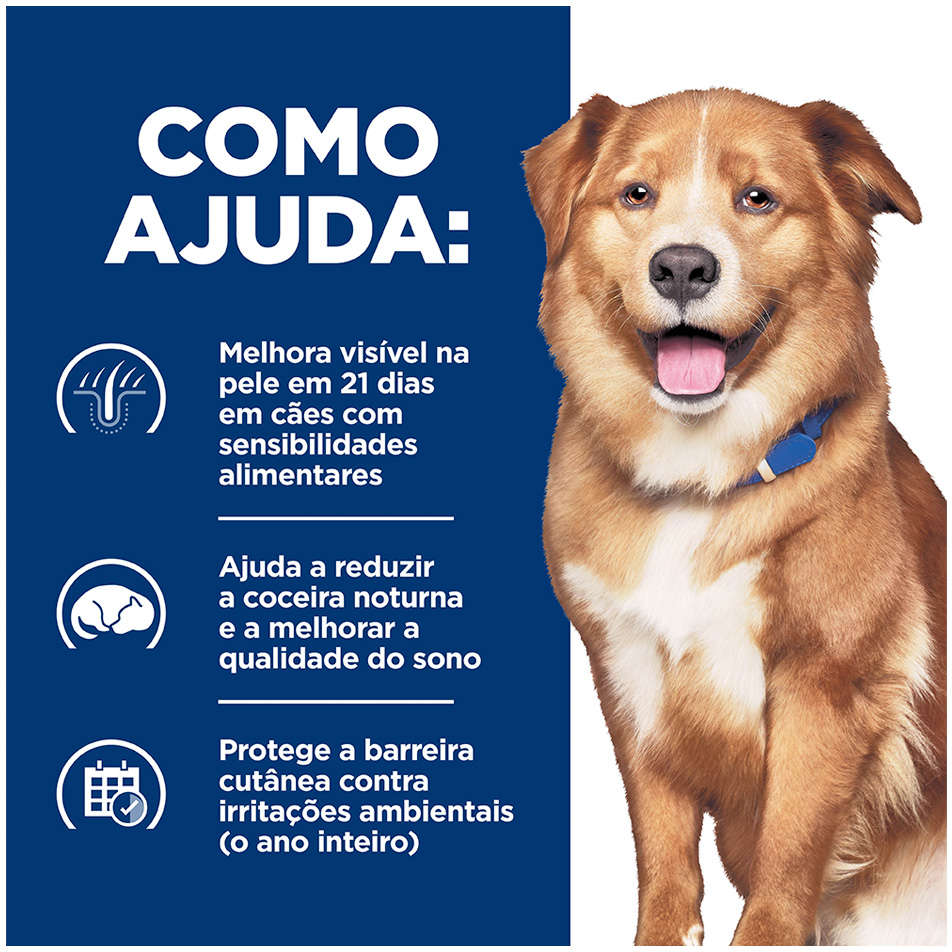 Ração Hill's Prescription Diet Derm Complete Pele e Alergias Alimentares para Cães 2,94kg