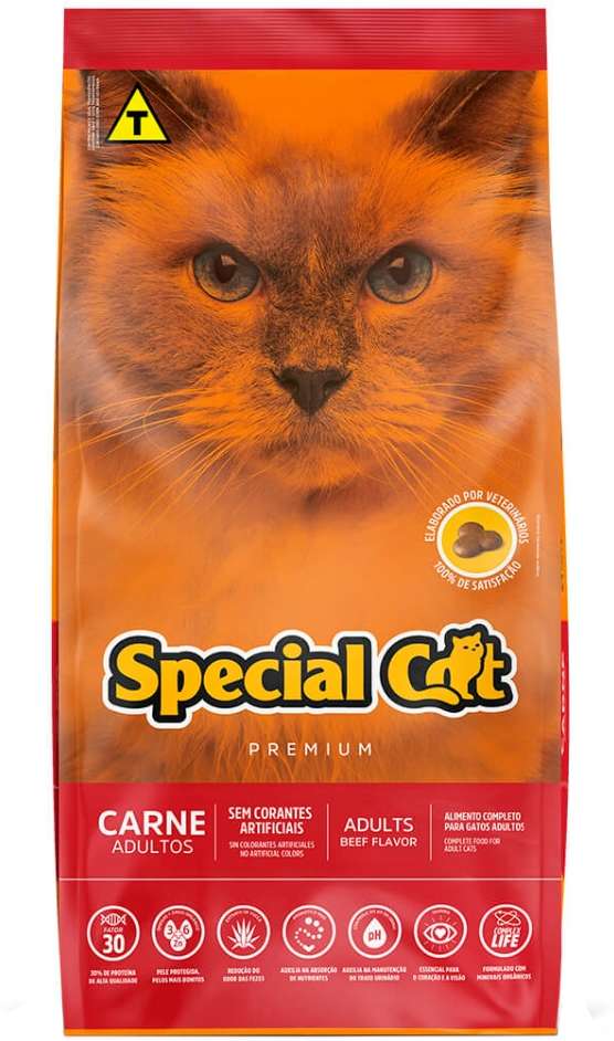 Ração Special Cat Premium Carne para Gatos Adultos 3kg