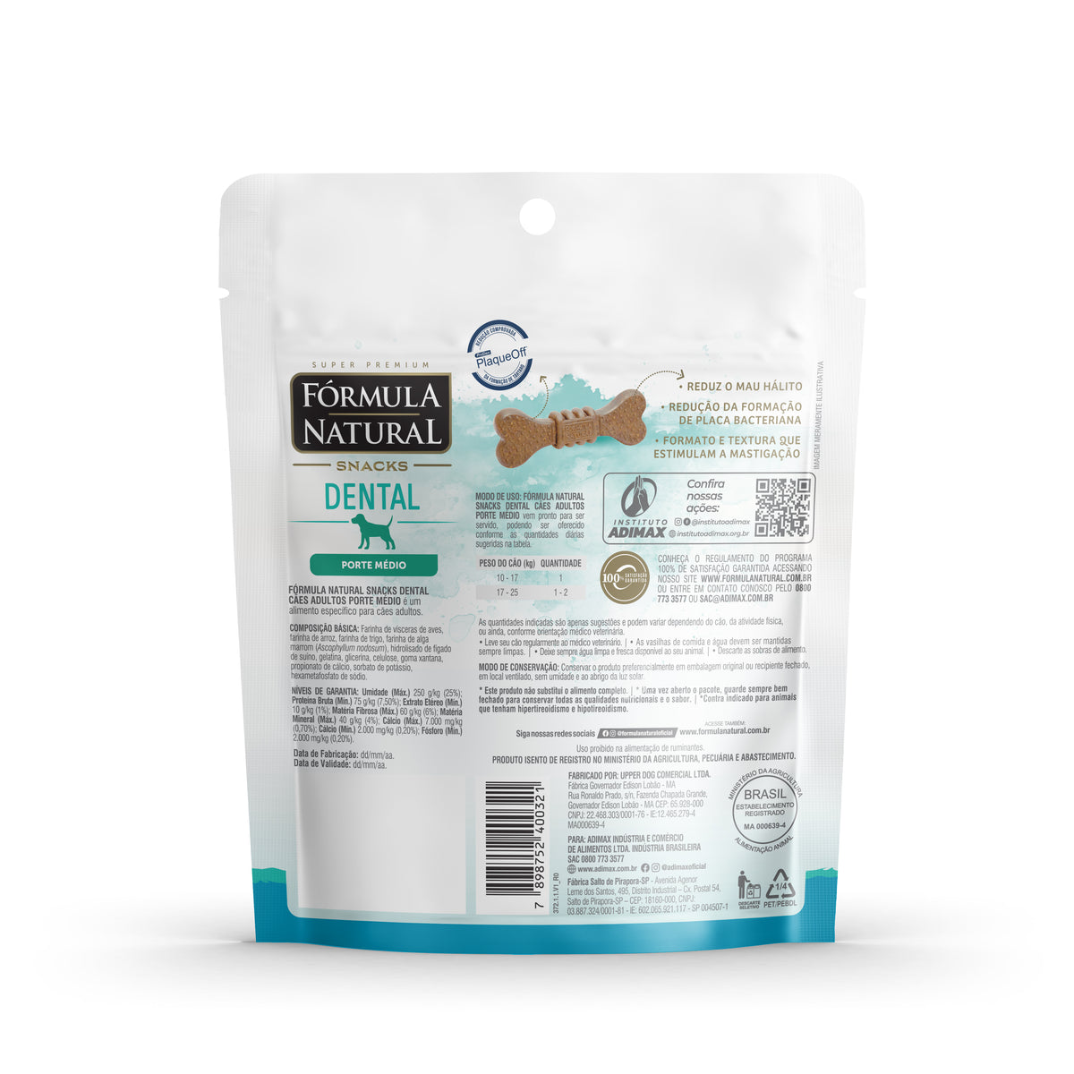 Snack para Cães Fórmula Natural Dental Porte Médio 90g