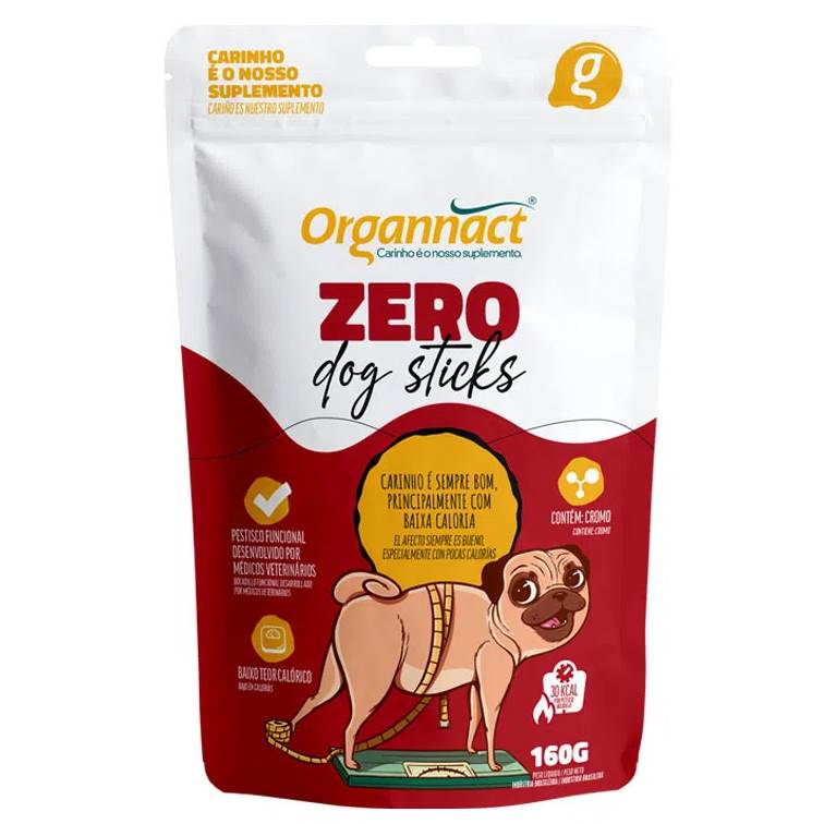 Suplemento Organnact Zero Dog Sticks Plus para Cães 160g