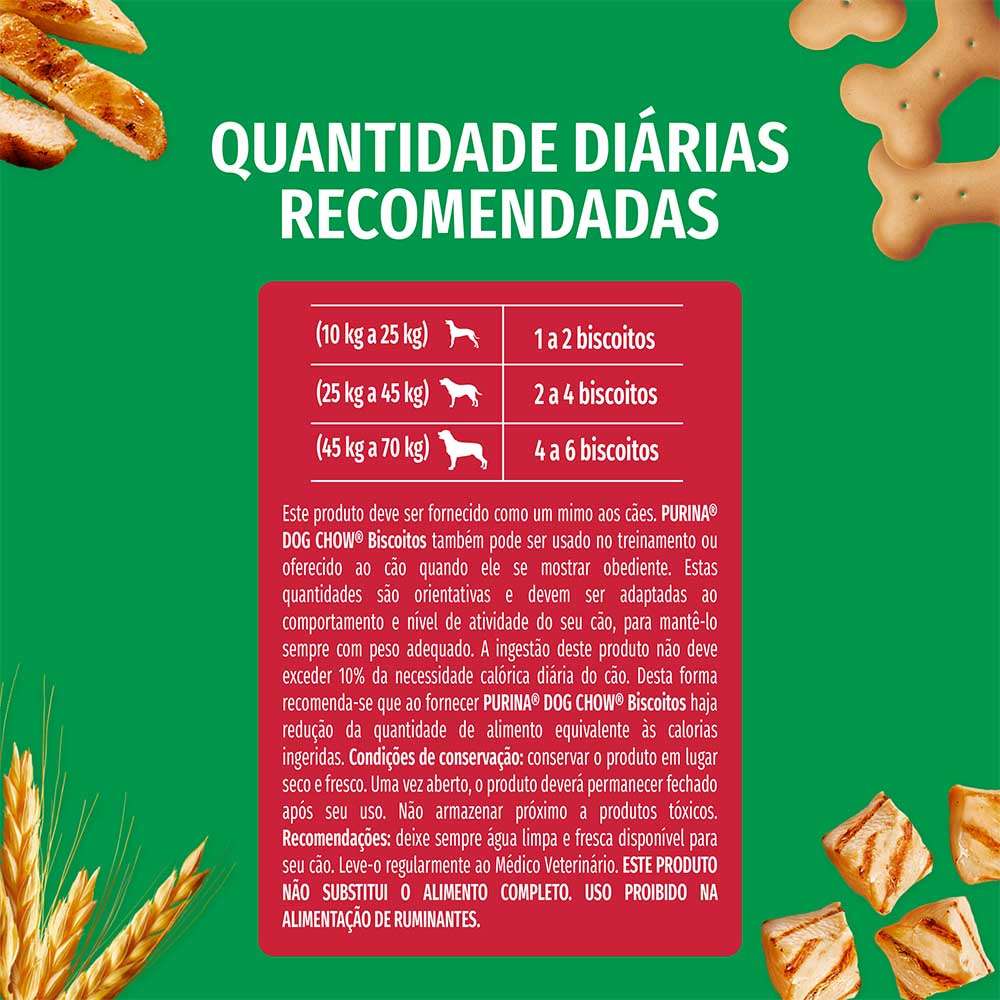 Biscoito para Cachorro Dog Chow Extra Life Adultos Porte Médio e Grande Frango 500g