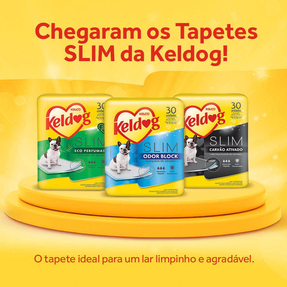 Tapete Higiênico Keldog Slim Odor Block para Cães 30 unidades