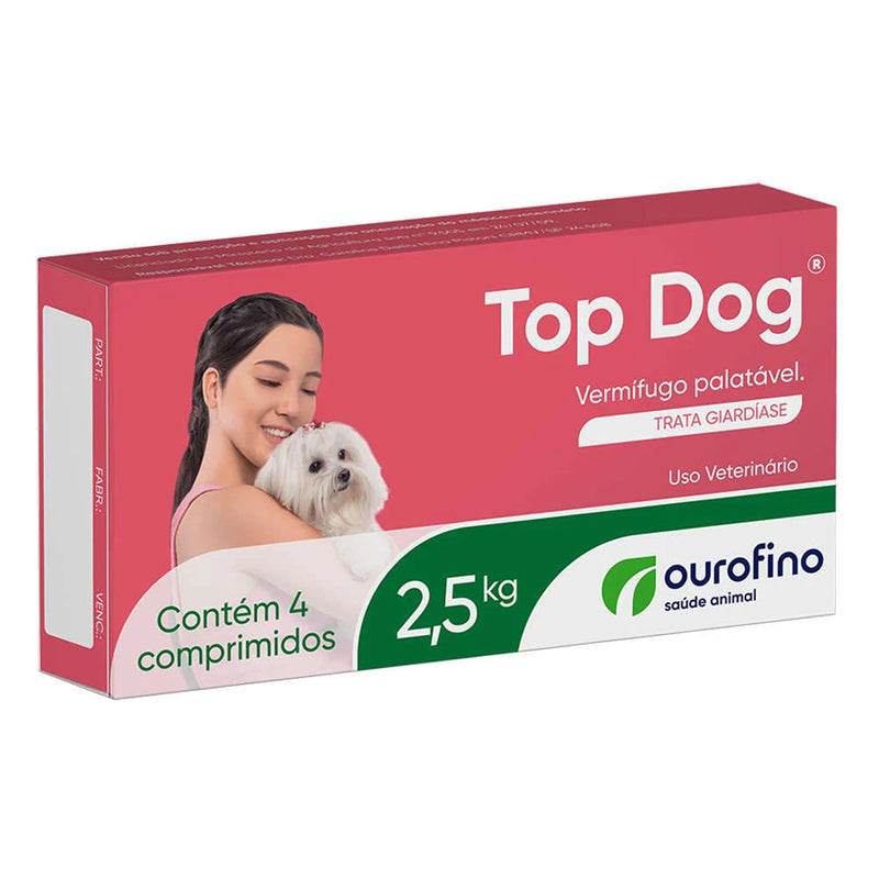 Vermífugo Ourofino Top Dog para Cachorro 2,5kg