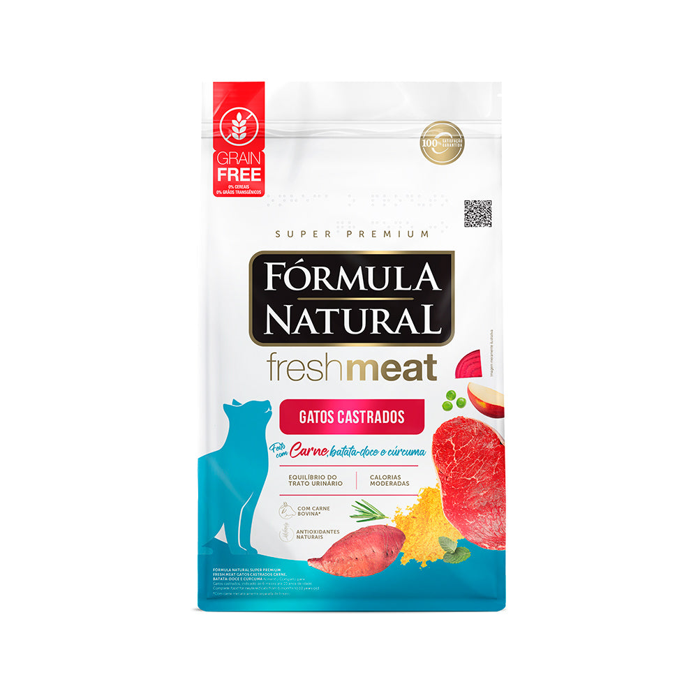 Ração Fórmula Natural Fresh Meat Gatos Castrados Carne 10kg