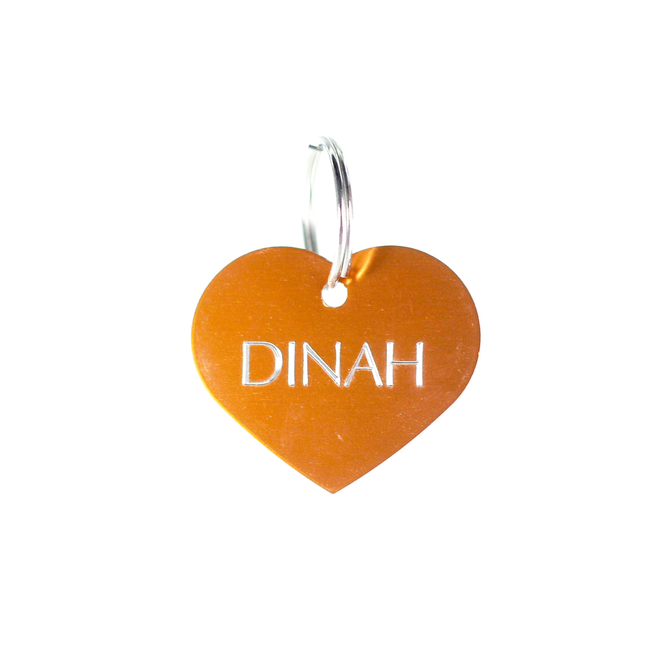 Placa de Identificação Personalizada para Cachorro e Gato PetTag Coração Grande