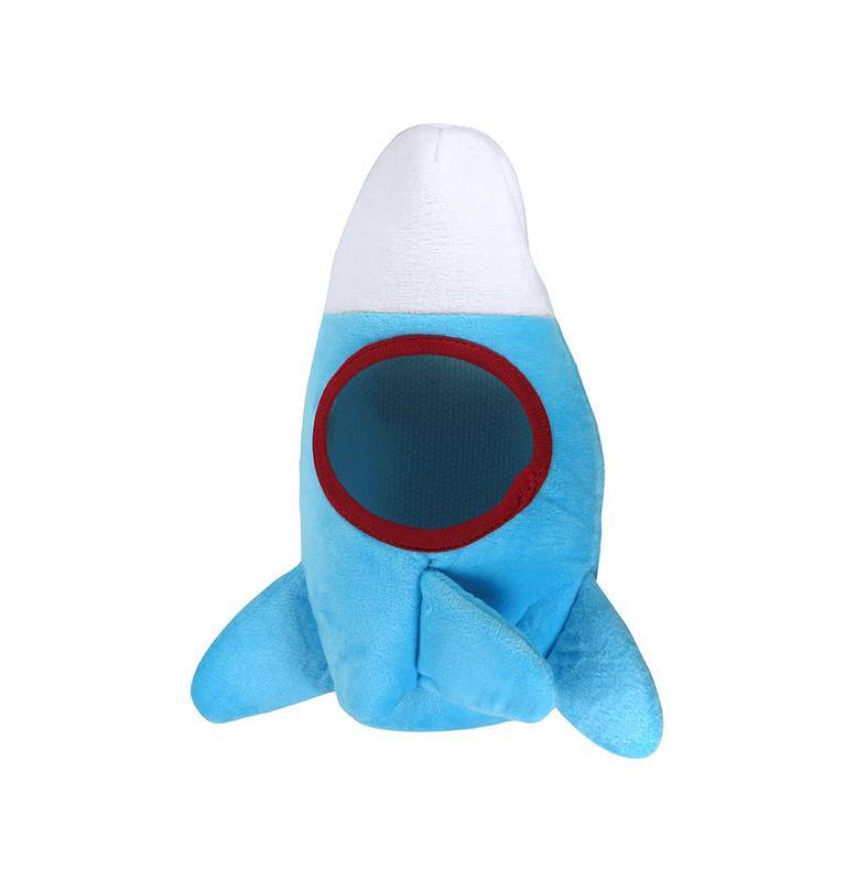 Brinquedo Jambo Mordedor Pelúcia Galáxia Foguete Azul