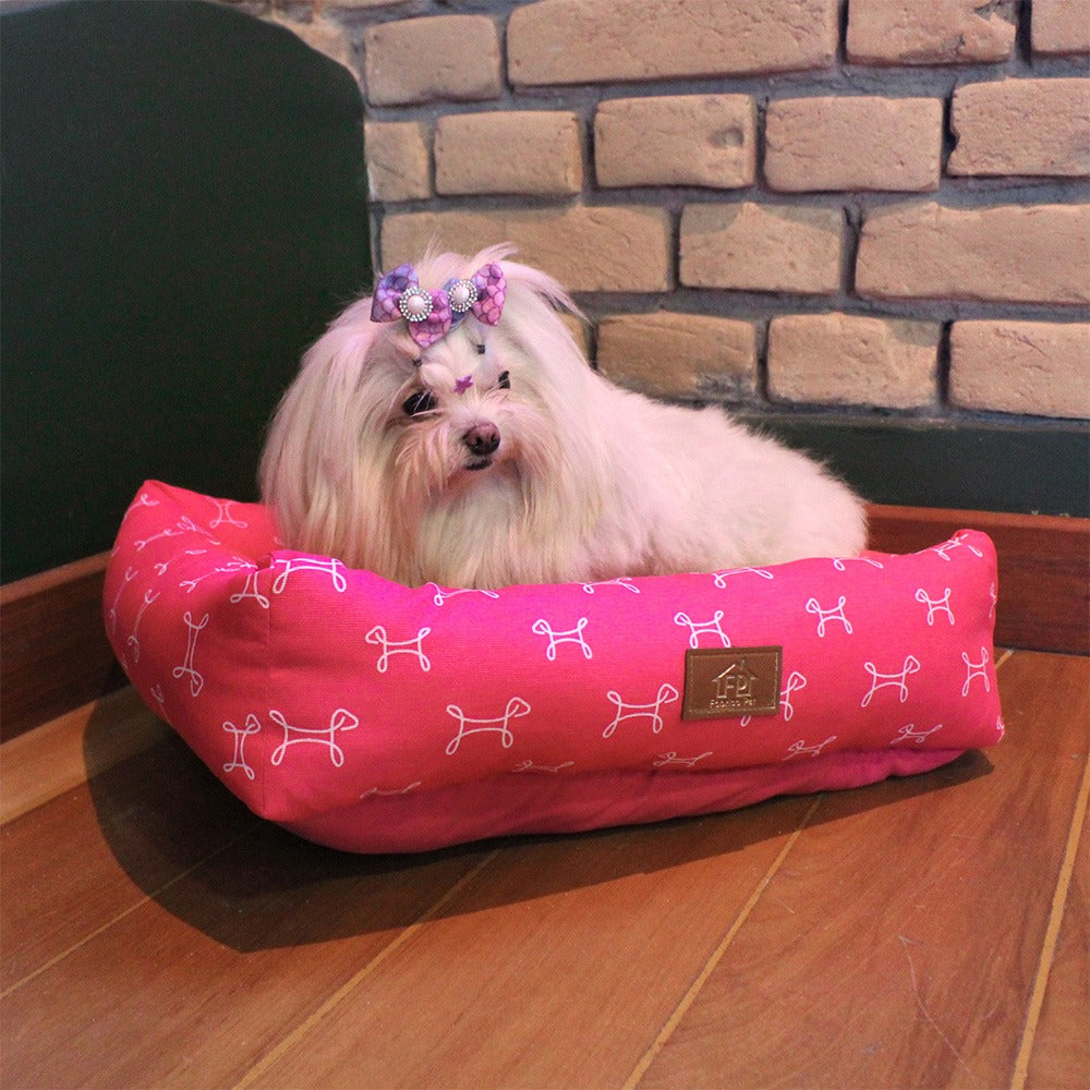 Cama Retangular Fábrica Pet Carmel Rosa M