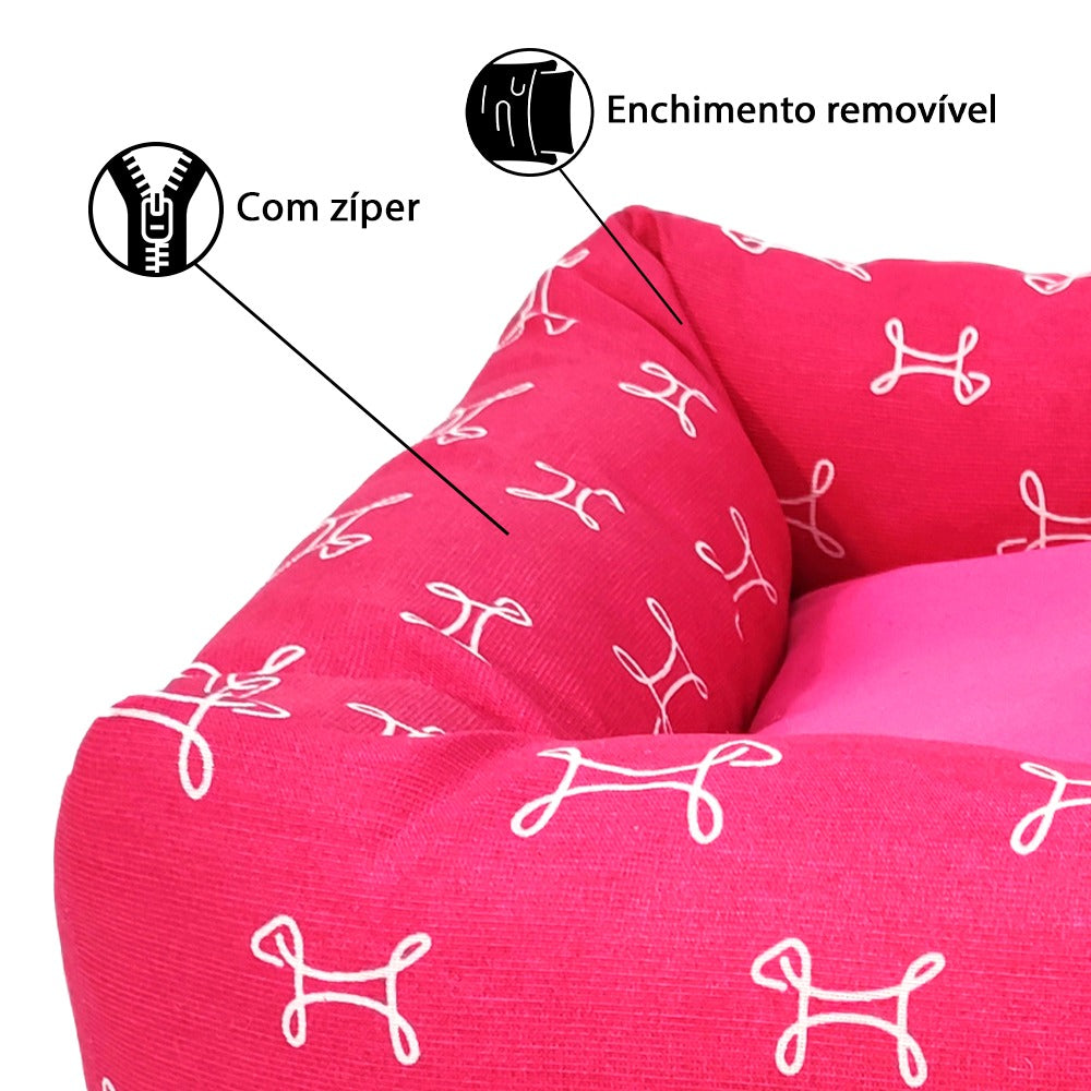 Cama Retangular Fábrica Pet Carmel Rosa M