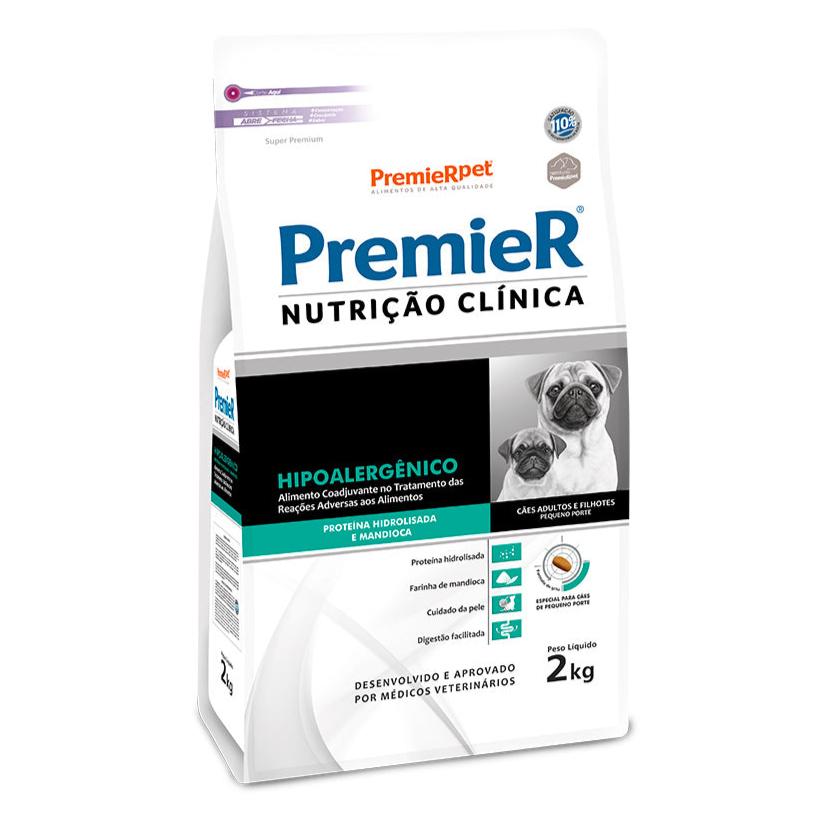 Ração Premier Nutrição Clínica Hipoalergênico Proteína Hidrolisada Cães Pequeno Porte 2kg