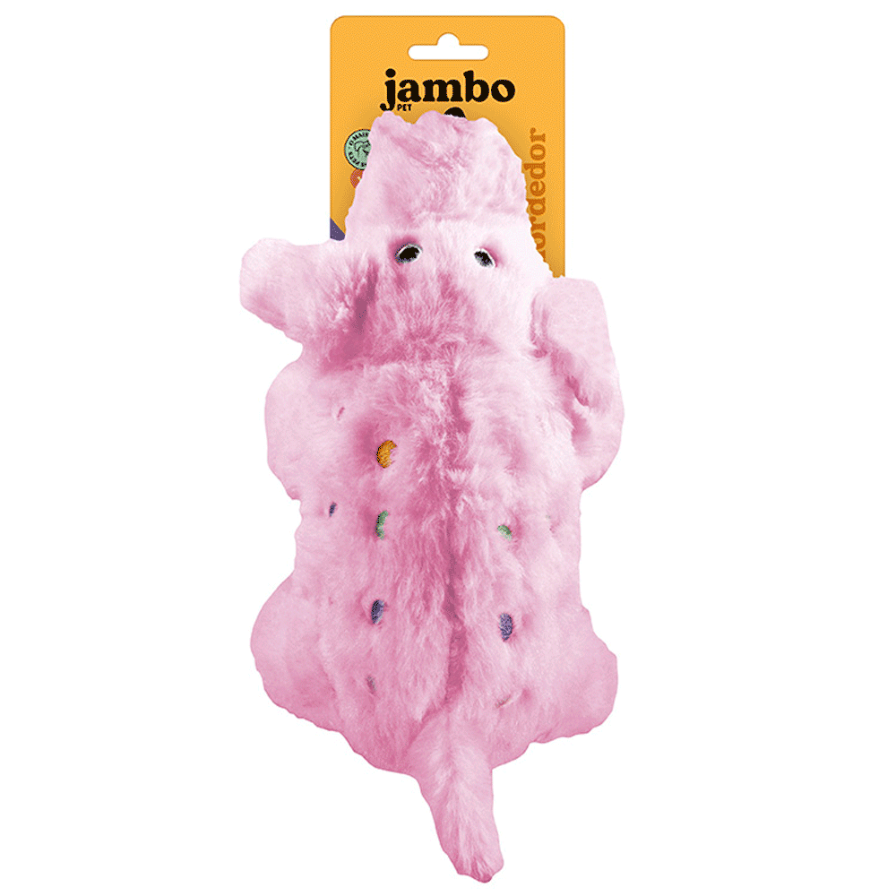 Brinquedo para Cachorro Modedor Pelúcia Pig Fofo Jambo Rosa