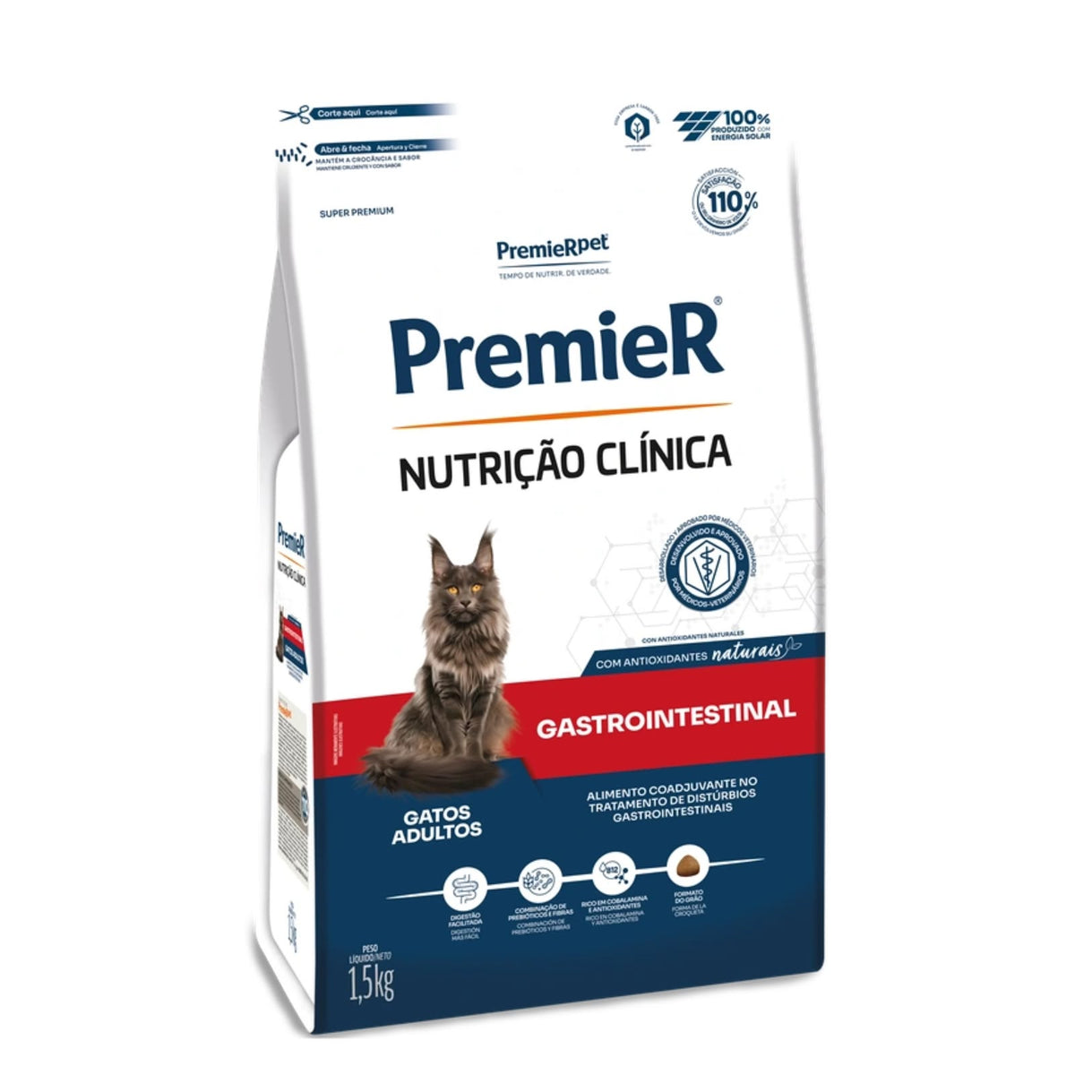 Ração Premier Nutrição Clínica Gastrointestinal para Gatos 1,5kg