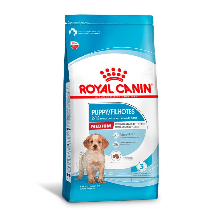 Ração Royal Canin Medium Puppy Cães Filhotes Porte Médio 12kg