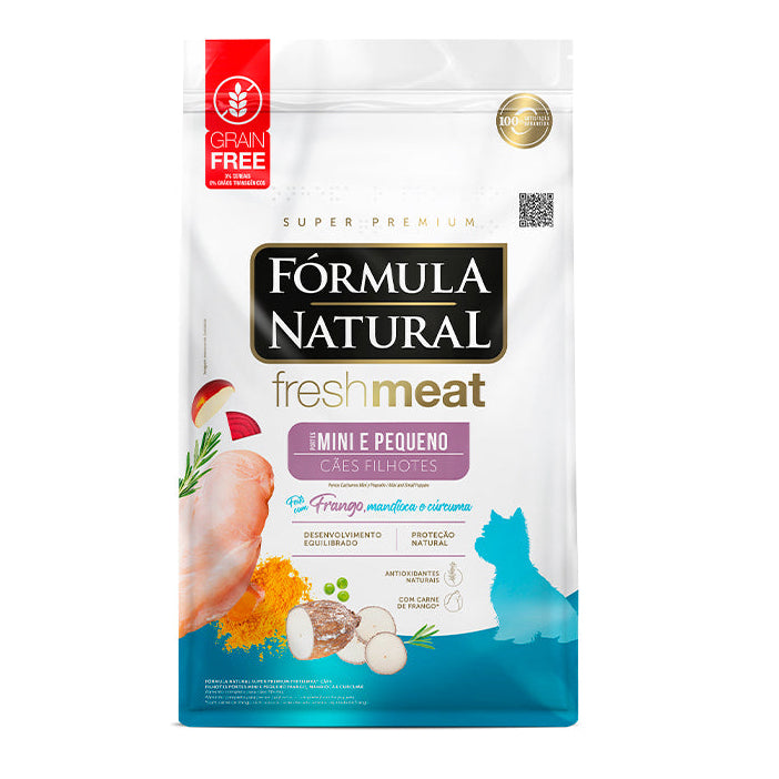 Ração Fórmula Natural Fresh Meat Cães Filhotes Raças Pequenas e Mini 10,1kg