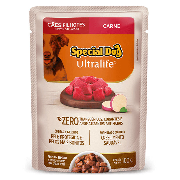 Alimento Úmido Special Dog Ultralife Cães Filhotes Carne 100g