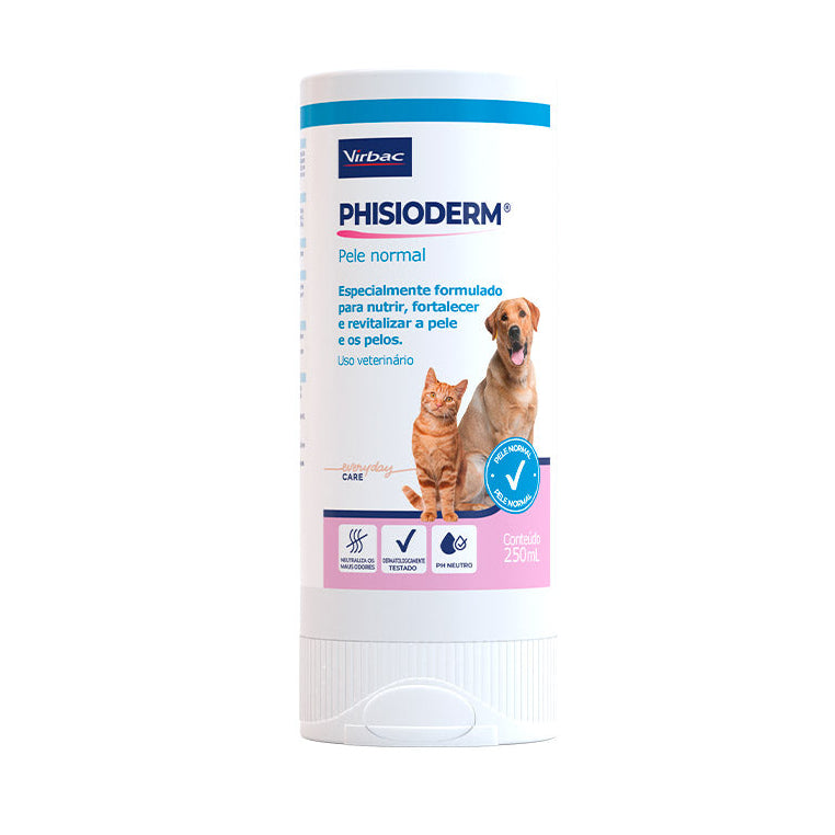 Shampoo Virbac Phisioderm Pele Normal para Cães e Gatos 250ml