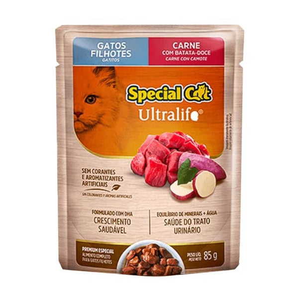 Alimento Úmido Special Cat Ultralife Gatos Filhotes Carne 85g
