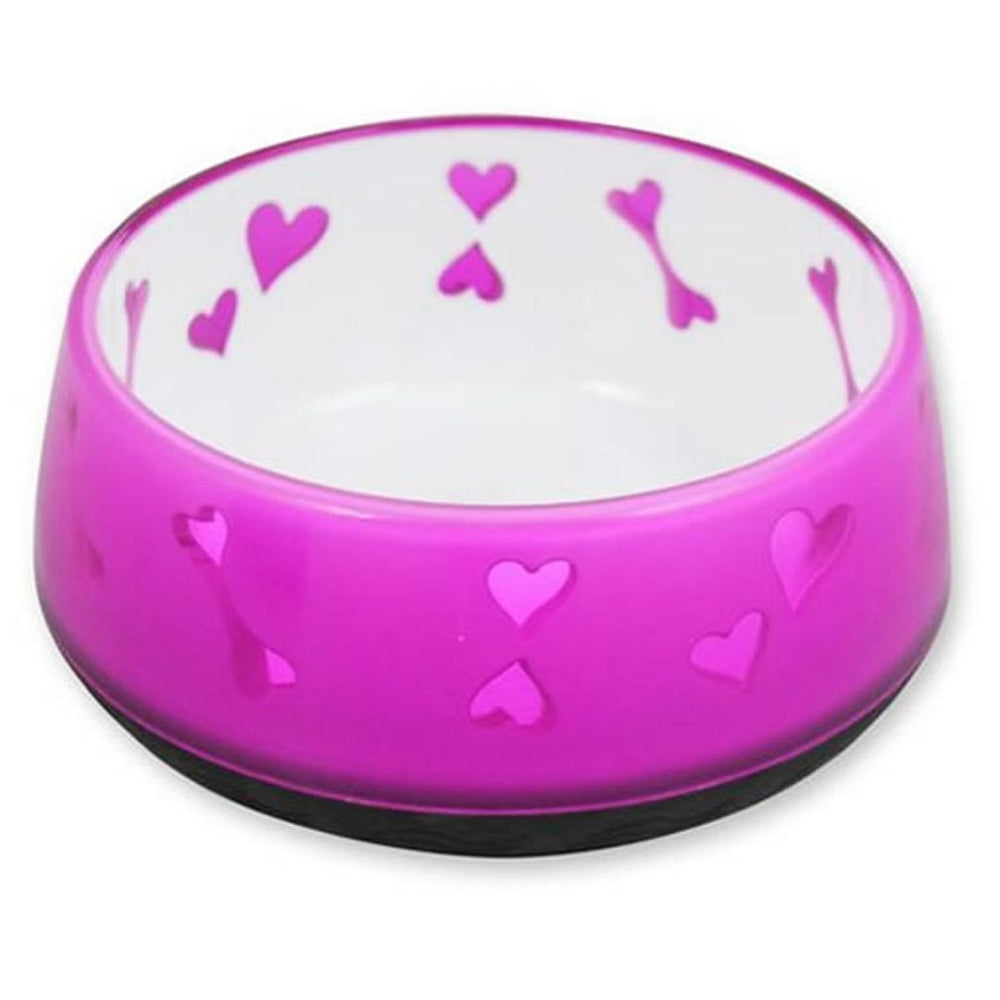 Comedouro para Cachorro Afp Puppy Love Bowl Rosa P