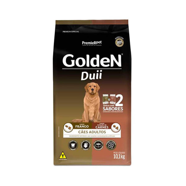 Ração Golden Duii Cães Adultos Frango e Carne 10,1kg