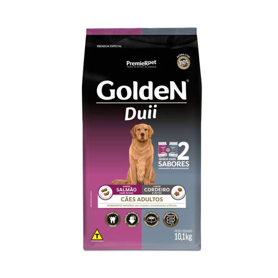 Ração Golden Duii Cães Adultos Salmão e Cordeiro 10,1kg