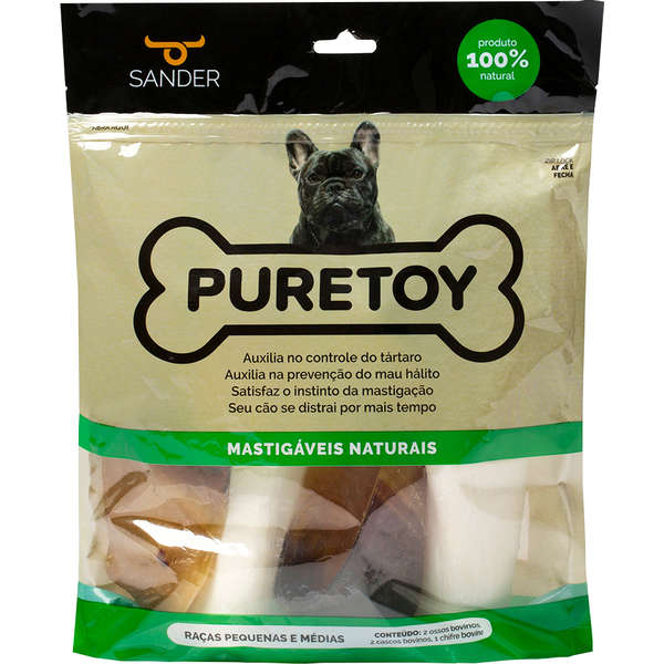 Kit Puretoy Mastigáveis Naturais para Raças Pequenas e Média