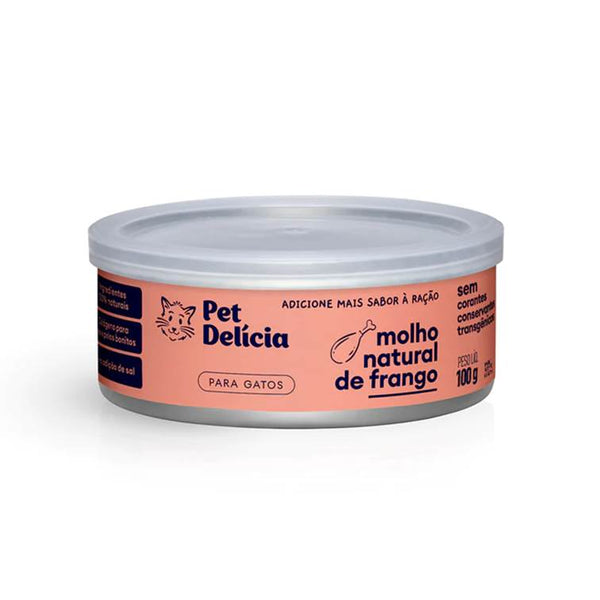 Alimento Natural Pet Delícia para Gatos Molho de Frango 100g