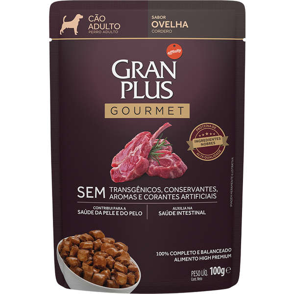 Alimento Úmido GranPlus Sachê Gourmet Cães Adultos Ovelha 100g