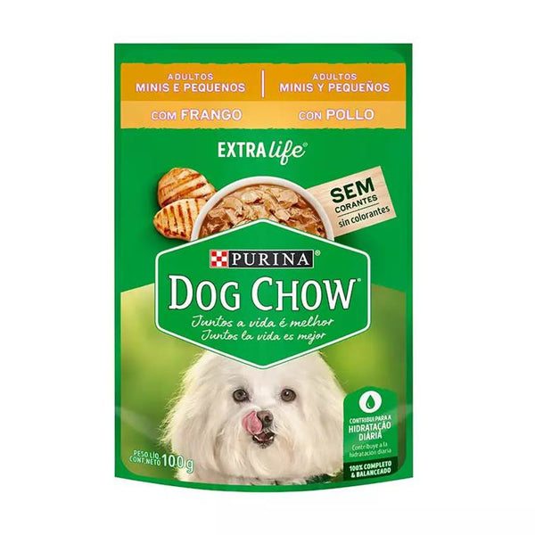 Alimento Úmido Sachê Dog Chow Adultos Raças Pequenas Frango 100g
