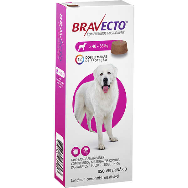 Antipulgas Bravecto Cães 40 até 56kg- Val. 04/24