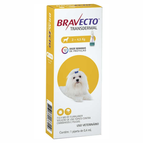 Antipulgas Bravecto Transdermal Cães 2 até 4,5kg