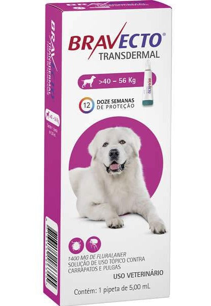 Antipulgas Bravecto Transdermal Cães 40 até 56kg
