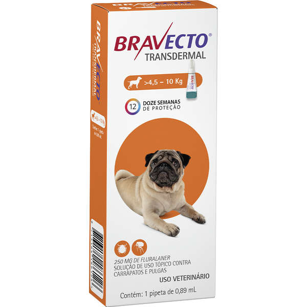 Antipulgas Bravecto Transdermal Cães 4,5 até 10kg