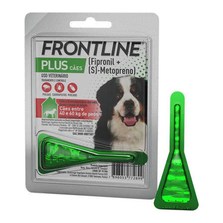 Antipulgas e Carrapatos Frontline Plus para Cães de 40 a 60kg