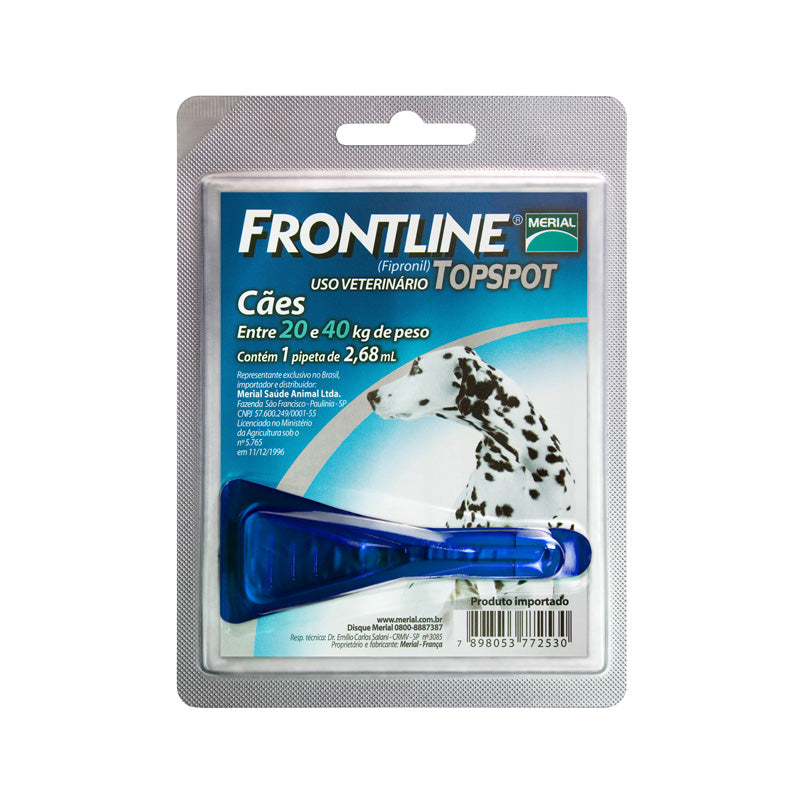 Antipulgas e Carrapatos Frontline Topspot para Cães de 20 a 40kg